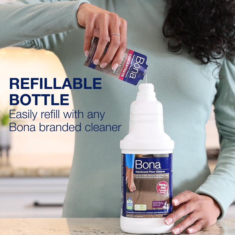 Bona Hardwood Floor Cleaner Bottle for use with Swiffer WETJET