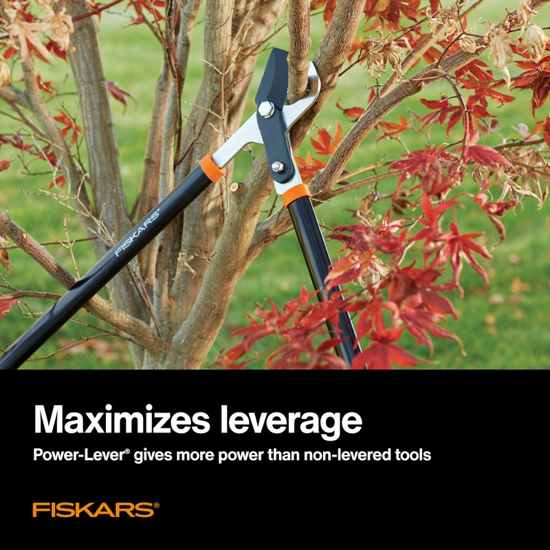 Fiskars 28-Inch Power-Lever Garden Bypass Lopper and Tree Trimmer, Sharp
