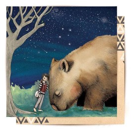 La La Land Greeting Card Giant Wombat Boy
