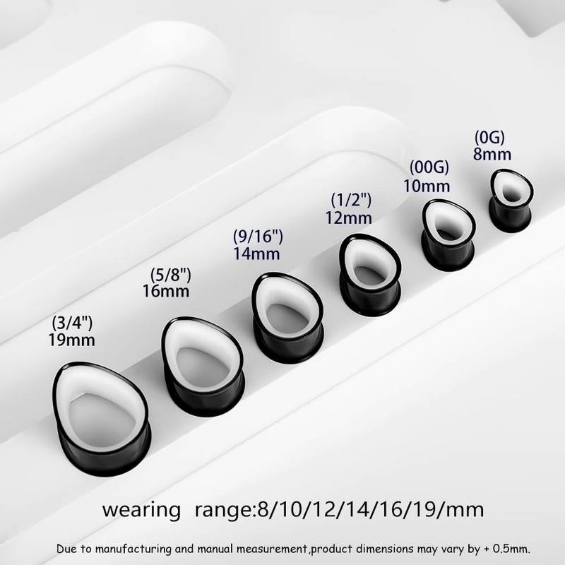 DOEARKO 2PCS Teardrop Shape Stainless Steel Outer Ring & PLA