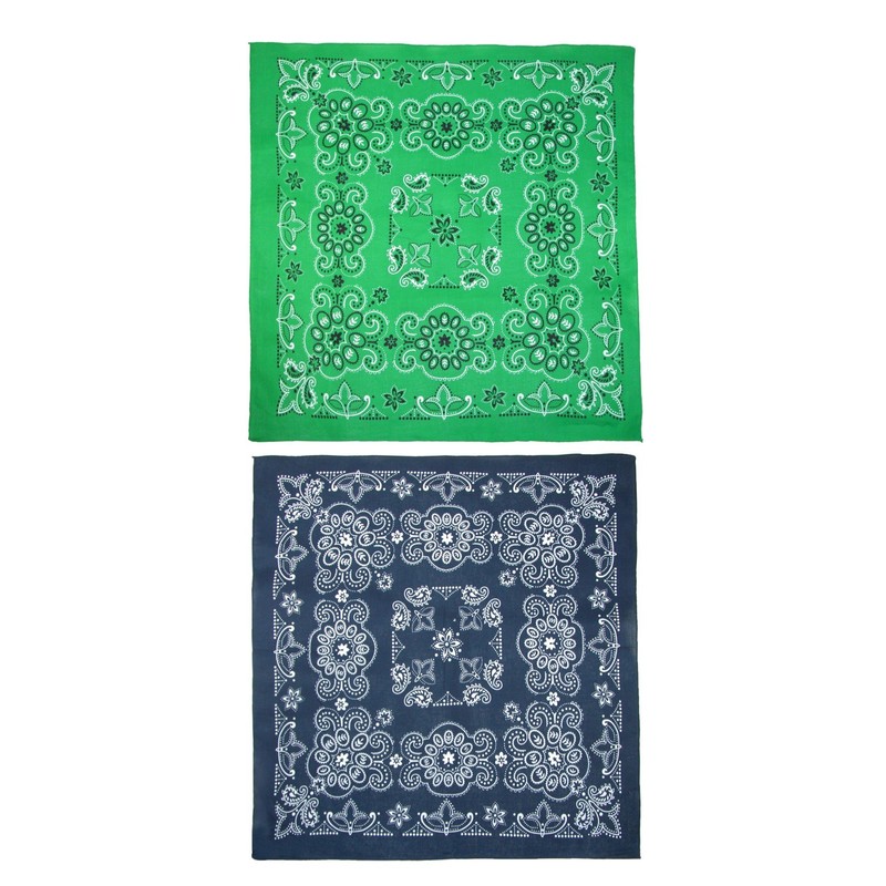 CTM 27 Inch Extra Large Cotton Texas Paisley Bandana, Green