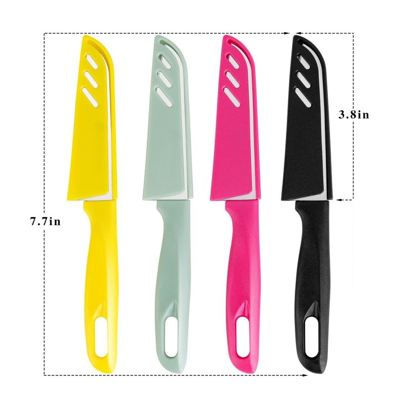 BYkooc 8 pieces Paring Knives (4PCS Peeling Knives and 4PCS