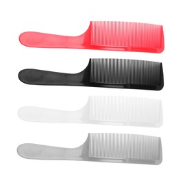 PACKOVE 4pcs Men Hair Cutting and Styling Comb Round Handle Barber Combs for Hair Sectioning Shaped Design Essential Tools for Care and Grooming