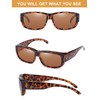 DUCO POLARISED OVERGLASSES Wraparound Fit Over Glasses for Myopia 8956