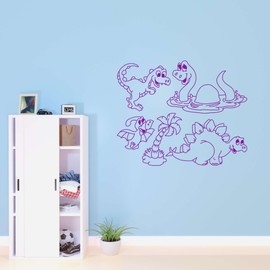 Design With Vinyl Adorable Animal Wall Decal 0 Cute Flying Dinosaur Animal Cartoon - Size: 30 in X 24 in