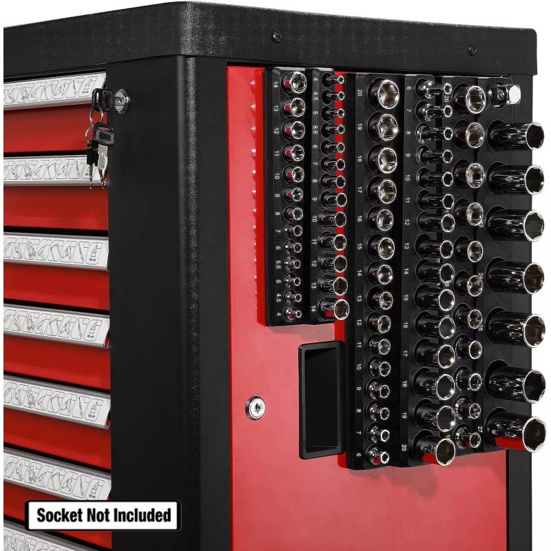 Unbranded 1/4" 3/8" & 1/2" Drive Metric Magnetic 3pc Socket