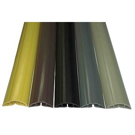 Electriduct Small Plastic Flexible Floor Cord Cover Cable Protector and Wire Concealer - Includes Double Sided Tape - 10 Feet - Brown