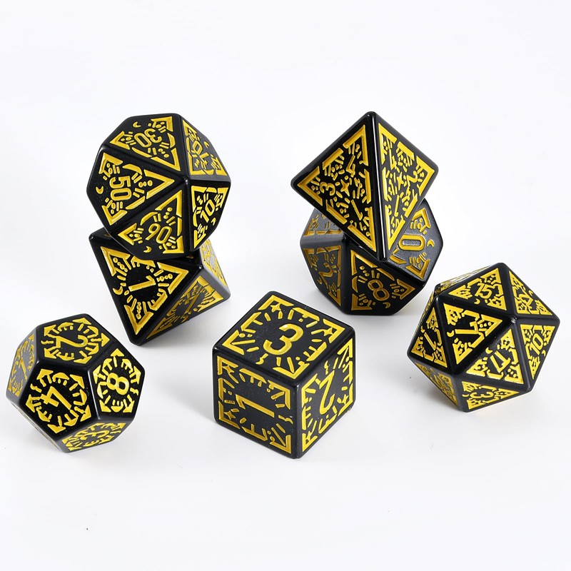 FLASHOWL Clock Dice DND Dice Stars and Moon Dice W20