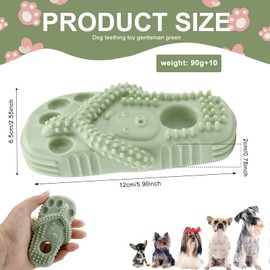 Dog Chew Toys, Tough Dog Toy for Aggressive Chewers Puppy Teething Toys Rubber Chew Toy Dog Toys Indestructible Toys Interactive Dog Toys for Chew Chase and Fetch for Small Dogs (Green)