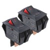 Carling Technologies RA901-VB-B-9-V X2 Switch, Rocker, Spst, 16A, 250V, Black