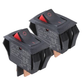 Carling Technologies RA901-VB-B-9-V X2 Switch, Rocker, Spst, 16A, 250V, Black (Pack of 2)