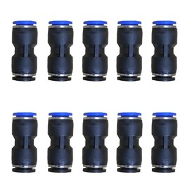 1/2" OD x 12mm OD Pneumatic quick Connector Push to Connect fittings Straight reducer Union/Coupler (Pack of 10)