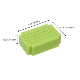 Sscon 10Pcs 55 Points Mini Solderless Breadboard PCB Circuit Board - Light Green