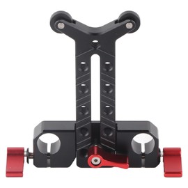 Long Lens Support Height Adjustable 15mm Rod Hole Aluminum Alloy Long Lens Bracket for Camera Rail