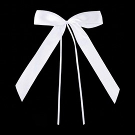 Pack of 50 Car Bows Wedding Car Decoration, Car Decoration Bows, Wedding Car Bow, Wedding Decoration Ribbon, Wedding Bows Easy to Tie on the Car, for Bridal Car, Wedding Party etc. (12 x 22 cm)