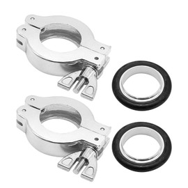 2 Pcs KF25 Aluminium Wing Nut Hinge Clamp w/Aluminum Centering Ring KF25 with FKM Viton Quick Clamps O-ring