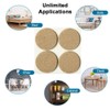 48 Pcs Self Adhesive 1" Round Felt Furniture Pads (Beige,