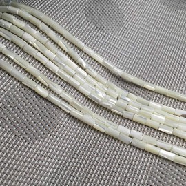 Natural Mother of Pearl Shell Beads,Natural Shell Beads,Cylinder Tube Loose Gemstone Beads for Jewelry Making 5x10mm