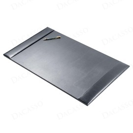 Dacasso Black 30" x 18" Desk Pad/Desk Mat/Desk Protector, Bonded Leather, 30.00 x 18.00 x 0.50 (PR-1403)
