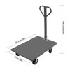 Heavy Duty Platform Truck Flat Cart,Steel Push Cart Dolly with