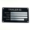 Blank Trailer VIN ID Plate Data TAG Serial Model Number