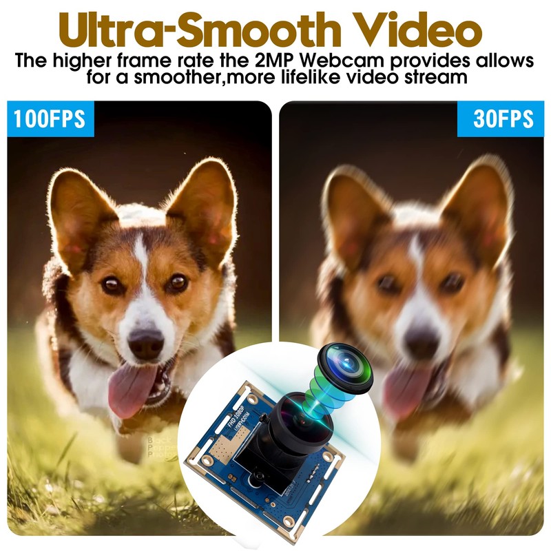 G 1080P USB Fisheye Camera Module Wide Angle High Speed