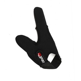 Townshine Fishing Finger Gloves Professional Thumb Index Finger Neoprene Gloves Anti-Slip Palm Fish Fishing Finger Protector (Black)