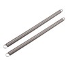 sourcingmap 1.2mmx14mmx300mm Manganese Steel Extension Tension Springs Black 2pcs