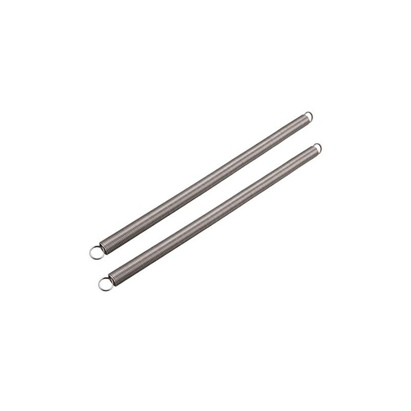 sourcingmap 1.2mmx14mmx300mm Manganese Steel Extension Tension Springs Black 2pcs