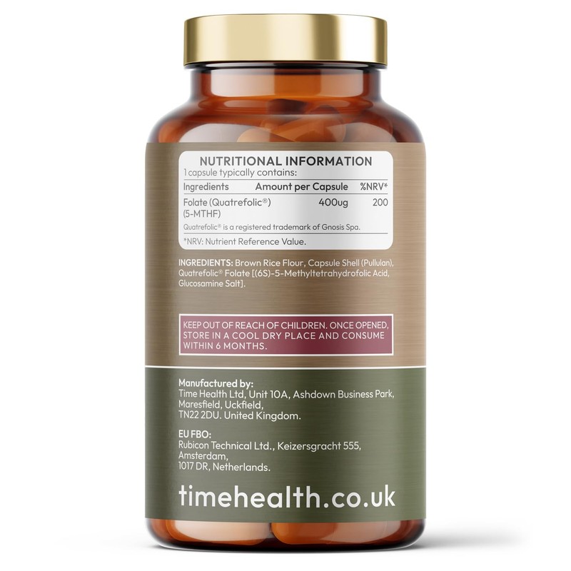 New: Quatrefolic® Folate - 400mcg 5-MTHF - 120 Vegan Capsules