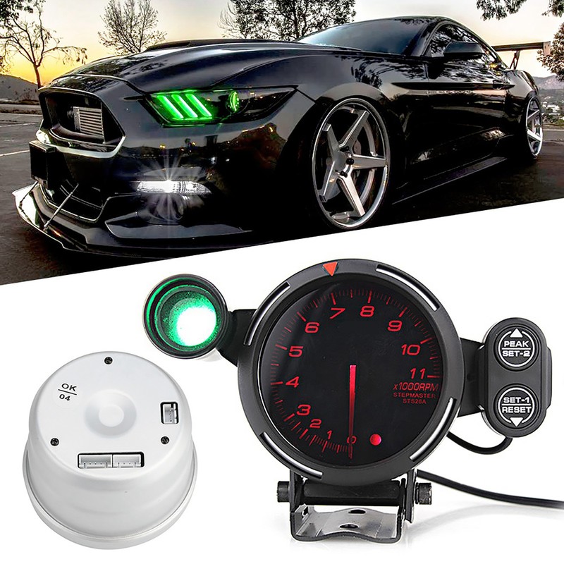 12 V 80mm 3.75in Tachometer Modified LED 11000 RPM Speed