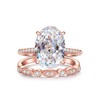 5 Carat Large Oval Shaped Solitaire White Gold Rose Gold