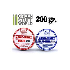 Green Stuff World Two Part Magic Sculpt Epoxy Resin Putty 200gr 9185, Grey