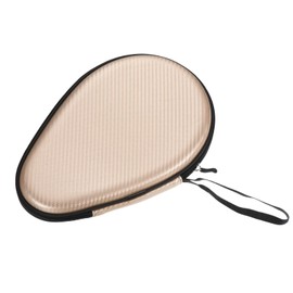 PATIKIL Table Tennis Racket Case, Ping Pong Paddle Case Hard Cover Container Bag Gourd Shape for Sports Accessories, Texture Golden
