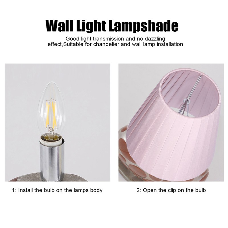6pcs Chandelier Cloth Lampshade Wall Lamp Clip On Cover Shades