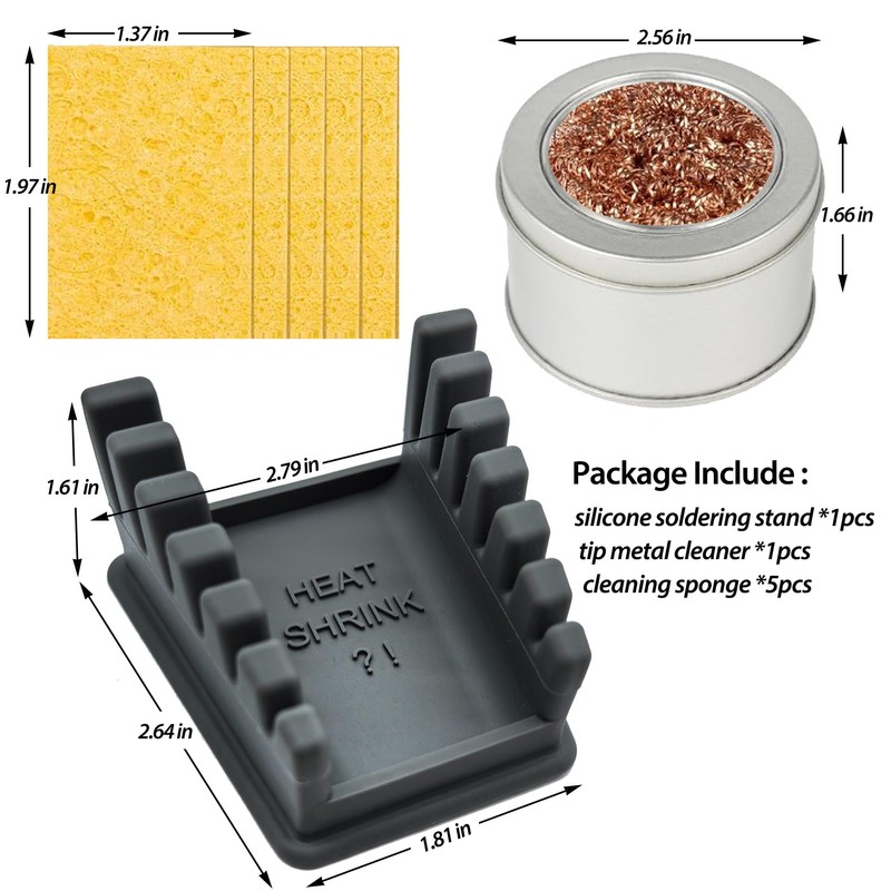 ZYRELYNX Upgraded Silicone Soldering Station with Solder Tip Cleaner, Soldering