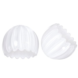 Shenmoyl Tulip Lamp Shades Replacement, 5" Dia. * 4.25" H White Glass Sconce Shade Heavy and Thick for Wall Sconces Pendant Lights Ceiling Lights Chandelier, 2 Pack