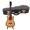 Minature Guitar Model Wooden Mini Musical Instrument Guitar Replica with