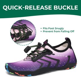 Saguaro Children's Swimming Shoes, Non-Slip, Quick Drying, Aqua Shoes, Size EU 24 - 36 - St 1 Purple, size: 34 EU