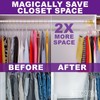 Premium Clear Invisible Acrylic Hangers,Crystal Plastic Hangers with Bling Gold