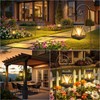 KOOPER 4 Pack Solar Lanterns Outdoor Waterproof, Upgraded Black Metal