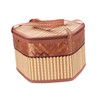 BIUDECO Handheld Bamboo Woven Fruit Wrapping Basket for Crabs Elegant
