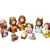 Colorful Nativity Scene Figurine Set Cute Animals Rugged Lightweight Reliable