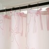 Luxape Bow Shower Curtain, Coquette Handcrafted Bow Tie Bath Curtain