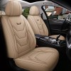 Unbranded Beige Universal Leather Full Set Car Seat Cover 5-Seats
