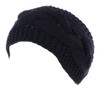 BYOS Womens Fashion Winter Cable Crochet Knit Headband With Adjustable