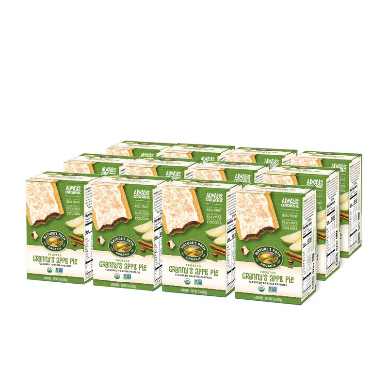 Nature's Path Organic Toaster Pastries, Frosted Granny's Apple Pie, 72