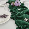 6 Pack Emerald Green Cheesecloth Table Runner 35 x 120