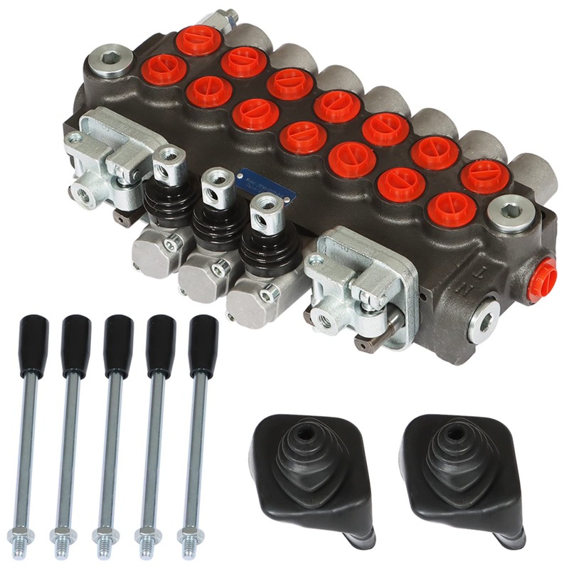 kimllier 7 Spool Hydraulic Valve 11GPM 3600PSI Hydraulic Directional Control