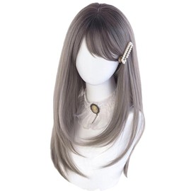 Lolita Harajuku Style GAL Cosplay Wig, Heat Resistant, Gothic Lolita, Gray, Long, Mori Girl, Dreamy, Cute, Princess, Small Face, Party, Costume, Everyday Wig